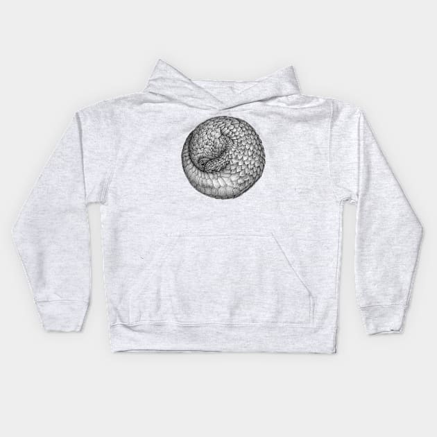 Pangolin Ball Kids Hoodie by ECMazur